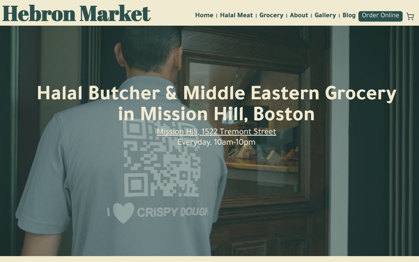 The Hebron Market website homepage